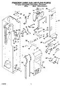FREEZER LINER AND AIR FLOW PARTS Diagram and Parts List for KSSO48QMX01  KitchenAid Refrigerator