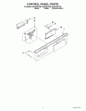 CONTROL PANEL PARTS Diagram and Parts List for GU2475XTVB0  Whirlpool Dishwasher