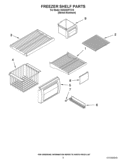 FREEZER SHELF PARTS Diagram and Parts List for KSSO42FTX15  KitchenAid Refrigerator