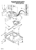 MACHINE BASE PARTS Diagram and Parts List for LSQ9010LG3  Whirlpool Washer