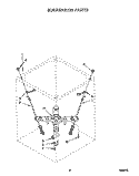 SUSPENSION Diagram and Parts List for RAM5243AW2  Whirlpool Washer