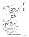 MACHINE BASE Diagram and Parts List for LA3800XSW0  Whirlpool Washer