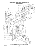 CONTROLS AND REAR PANEL Diagram and Parts List for LA5300XSW2  Whirlpool Washer