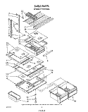 SHELF Diagram and Parts List for ET18PKXSW05  Whirlpool Refrigerator