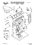 TOP AND CONSOLE, LIT/OPTIONAL Diagram and Parts List for LGT7848AN0  Whirlpool Dryer