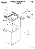 TOP AND CABINET PARTS Diagram and Parts List for 7MLBR4121PQ0  Whirlpool Washer