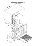 CABINET AND HINGE Diagram and Parts List for MW8600XL0  Whirlpool Microwave