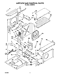 AIRFLOW AND CONTROL Diagram and Parts List for CA29WC50  Whirlpool Air Conditioner