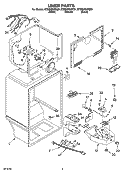LINER PARTS Diagram and Parts List for ET8MHMXRB01  Whirlpool Refrigerator