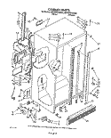 CABINET Diagram and Parts List for 4ED25PWXWN00  Whirlpool Refrigerator