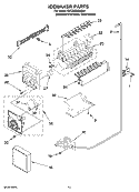ICEMAKER PARTS, OPTIONAL PARTS (NOT INCLUDED) Diagram and Parts List for KSCS25MSMS01  KitchenAid Refrigerator