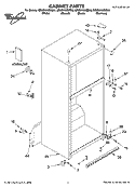 CABINET PARTS Diagram and Parts List for GR9SHKXMT00  Whirlpool Refrigerator