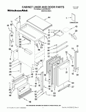 CABINET LINER AND DOOR PARTS Diagram and Parts List for KUIC18PNXS1  KitchenAid Ice Maker