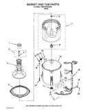 BASKET AND TUB PARTS Diagram and Parts List for 7MWTW1501AW0  Whirlpool Washer