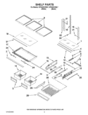 SHELF PARTS Diagram and Parts List for KFIS20XVBL7  KitchenAid Refrigerator