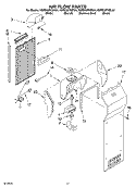 AIR FLOW PARTS Diagram and Parts List for KSRD22FKBL04  KitchenAid Refrigerator