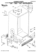 CABINET PARTS Diagram and Parts List for ED2FHEXSB04  Whirlpool Refrigerator