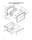 OVEN DOOR AND DRAWER Diagram and Parts List for SF365BEPW2  Whirlpool Range