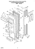 REFRIGERATOR DOOR Diagram and Parts List for RS20AKXDN00  Roper Refrigerator