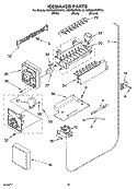 ICEMAKER PARTS, PARTS NOT ILLUSTRATED Diagram and Parts List for KSRG25FKBL15  KitchenAid Refrigerator