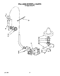 FILL AND OVERFILL Diagram and Parts List for KUDI220T6  KitchenAid Dishwasher