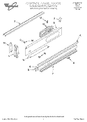 CONTROL PANEL Diagram and Parts List for RS677PXYQ1  Whirlpool Range