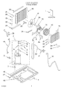 UNIT, LITERATURE Diagram and Parts List for RE123G0  Whirlpool Air Conditioner