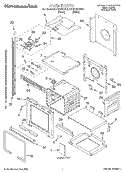OVEN, LITERATURE Diagram and Parts List for KEBI276DBL9  KitchenAid Wall Oven