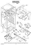 LINER PARTS Diagram and Parts List for MTB1852VRW00  Whirlpool Refrigerator