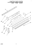 CONTROL PANEL Diagram and Parts List for KDDT207BAL7  KitchenAid Range