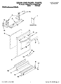 DOOR AND PANEL PARTS Diagram and Parts List for KUDB03CTBS2  KitchenAid Dishwasher