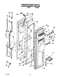 FREEZER DOOR Diagram and Parts List for ED25DQXAW00  Whirlpool Refrigerator