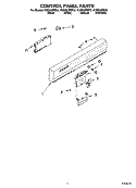 CONTROL PANEL PARTS Diagram and Parts List for KUDI02IRWH2  KitchenAid Dishwasher
