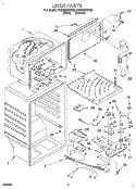 LINER Diagram and Parts List for ET20NMXDW02  Whirlpool Refrigerator