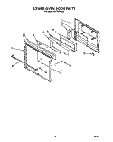 LOWER OVEN DOOR Diagram and Parts List for RB170PXYQ0  Whirlpool Wall Oven