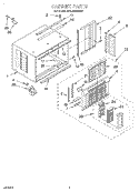 CABINET Diagram and Parts List for BPAC1230AS2  KitchenAid Air Conditioner