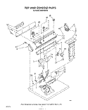 TOP AND CONSOLE , LITERATURE AND OPTIONAL Diagram and Parts List for LE6405XPW0  Whirlpool Dryer