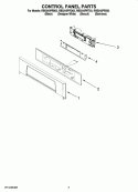 CONTROL PANEL PARTS Diagram and Parts List for RBS245PRB03  Whirlpool Wall Oven