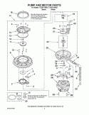 Part Location Diagram of W10428780 Whirlpool PUMP&MOTOR
