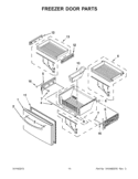 FREEZER DOOR PARTS Diagram and Parts List for KFIS29PBMS00  KitchenAid Refrigerator