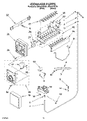 ICE MAKER, OPTIONAL Diagram and Parts List for CS25AFXKT01  Crosley Refrigerator