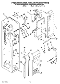FREEZER LINER AND AIR FLOW PARTS Diagram and Parts List for KSSS42QTB02  KitchenAid Refrigerator