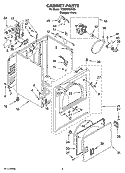CABINET PARTS Diagram and Parts List for YCEDS563SQ0  Crosley Dryer