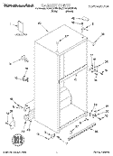 CABINET, LITERATURE Diagram and Parts List for KTRP20KHWH00  KitchenAid Refrigerator