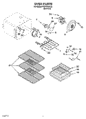 OVEN PARTS Diagram and Parts List for YKERC608LS0  KitchenAid Range