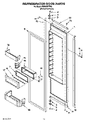 REFRIGERATOR DOOR PARTS Diagram and Parts List for KSSS36FTX00  KitchenAid Refrigerator