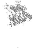 RACK Diagram and Parts List for 8585L00  Roper Dishwasher