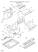 AIRFLOW AND CONTROL Diagram and Parts List for RA101K0  Whirlpool Air Conditioner