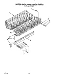 UPPER RACK AND TRACK Diagram and Parts List for KPDI620T6  KitchenAid Dishwasher