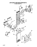 AIR FLOW AND RESERVOIR Diagram and Parts List for KSSS42DWW00  KitchenAid Refrigerator